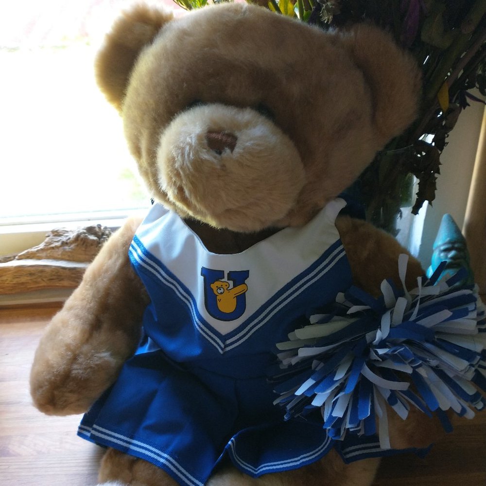 Sweet BABW Build A Bear University Cheerleader Bear Perfect Condition